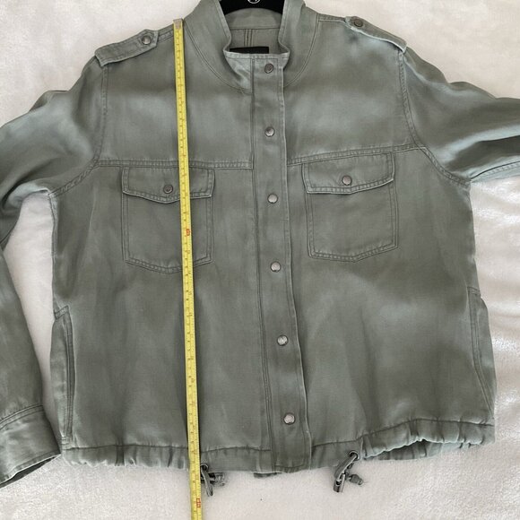 RAILS Women's Collins Sage Green Utility Jacket, Size Small Linen Blend - Picture 9 of 16